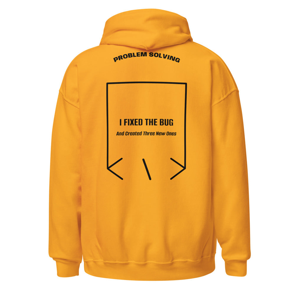 I Fixed The Bug — Gold Black back mockup