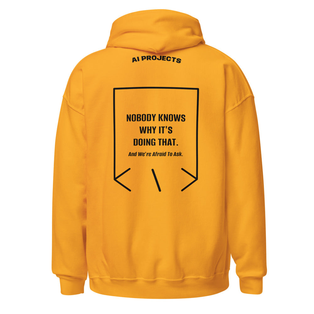 Nobody Knows Why It's Doing That. — Gold Black back mockup