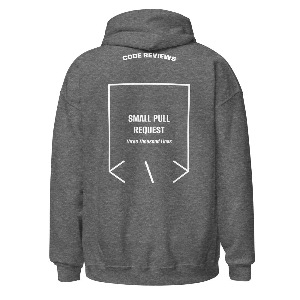 Small Pull Request — Graphite Heather White back mockup
