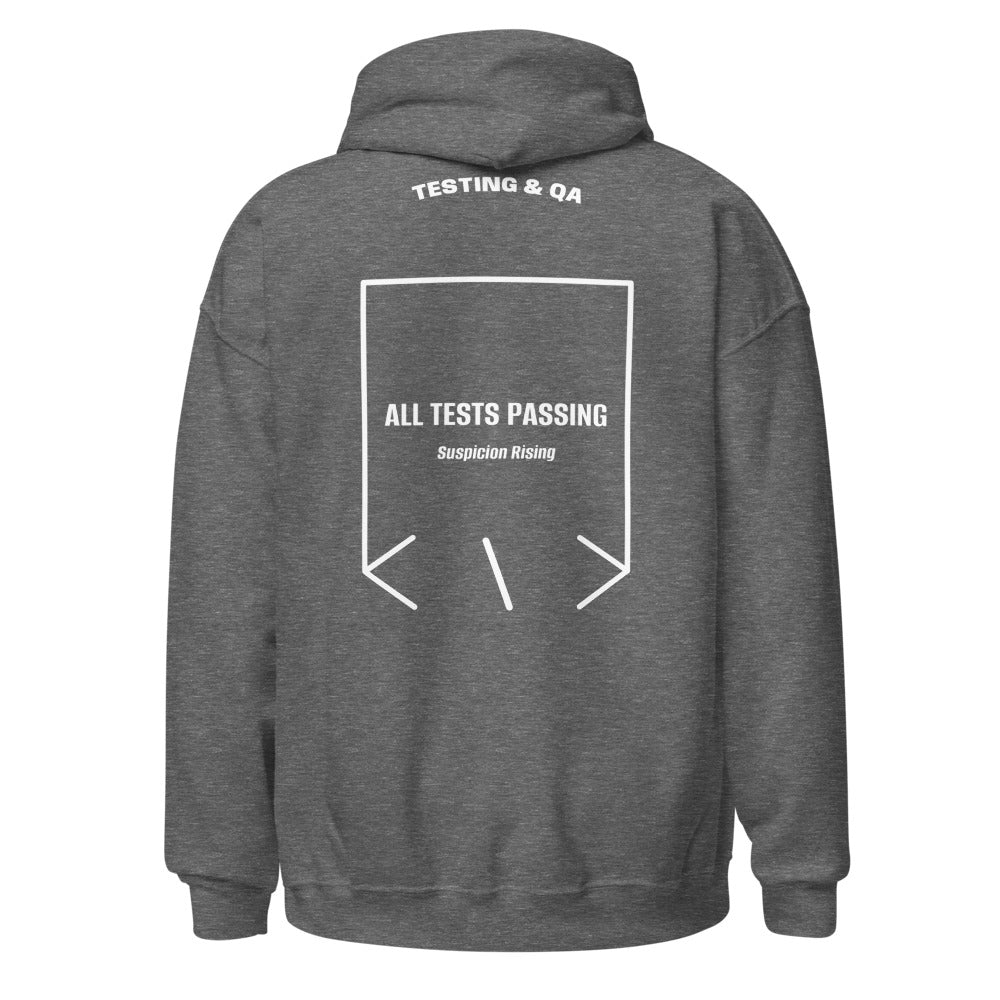 All Tests Passing — Graphite Heather White back mockup