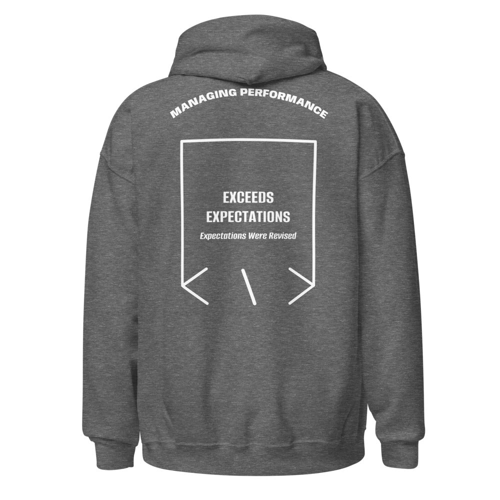 Exceeds Expectations — Graphite Heather White back mockup