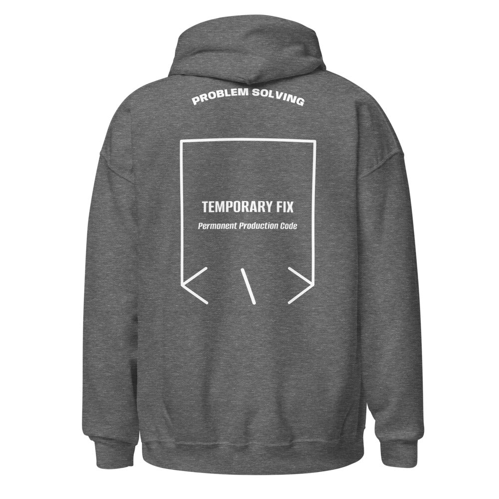 Temporary Fix — Graphite Heather White back mockup