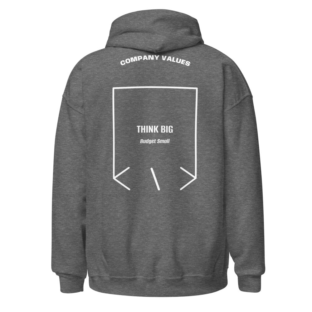 Think Big — Graphite Heather White back mockup