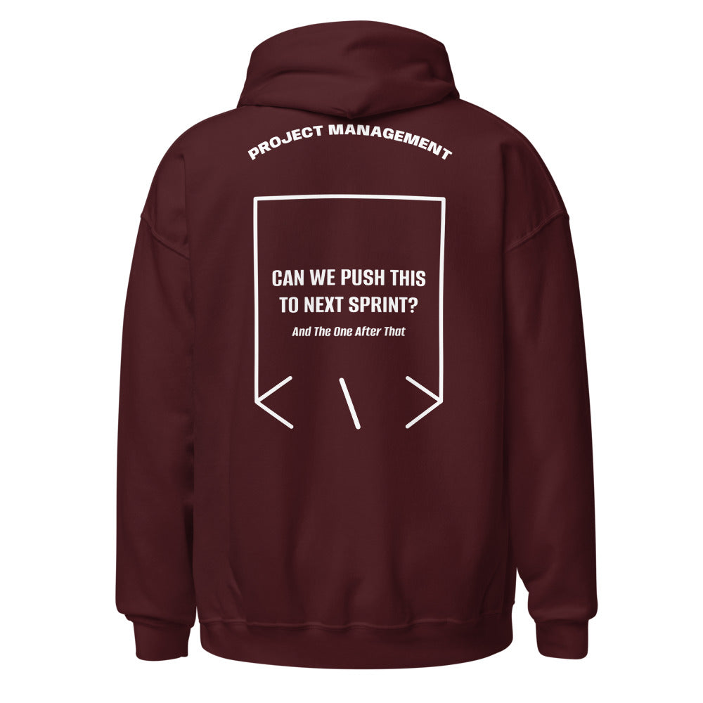 Can We Push This To Next Sprint? — Maroon White back mockup
