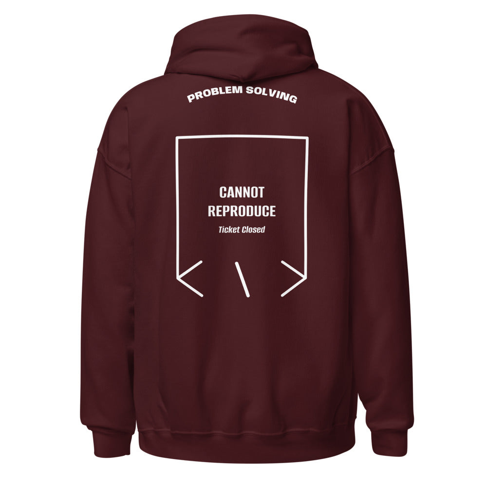 Cannot Reproduce — Maroon White back mockup