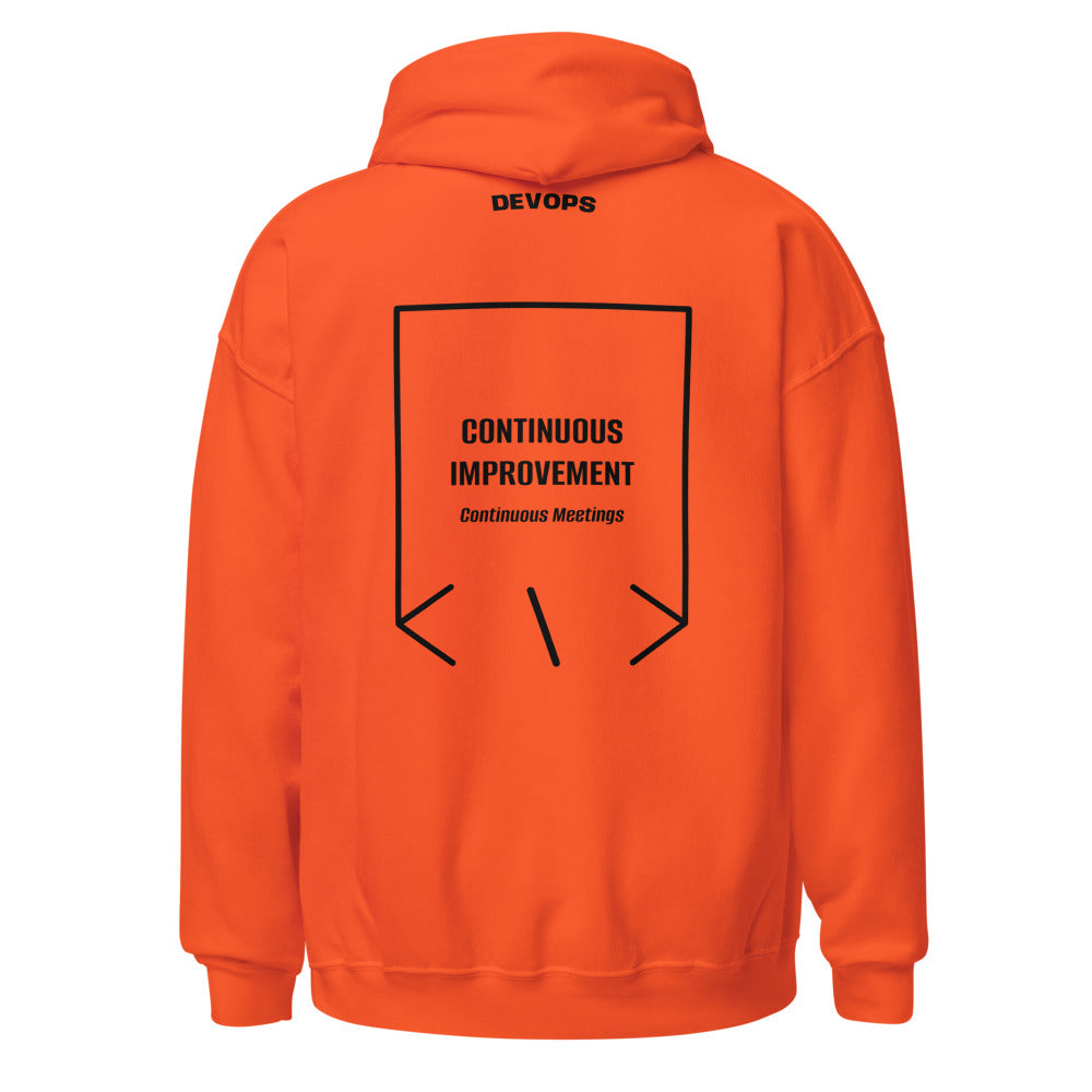 Continuous Improvement — Orange Black back mockup