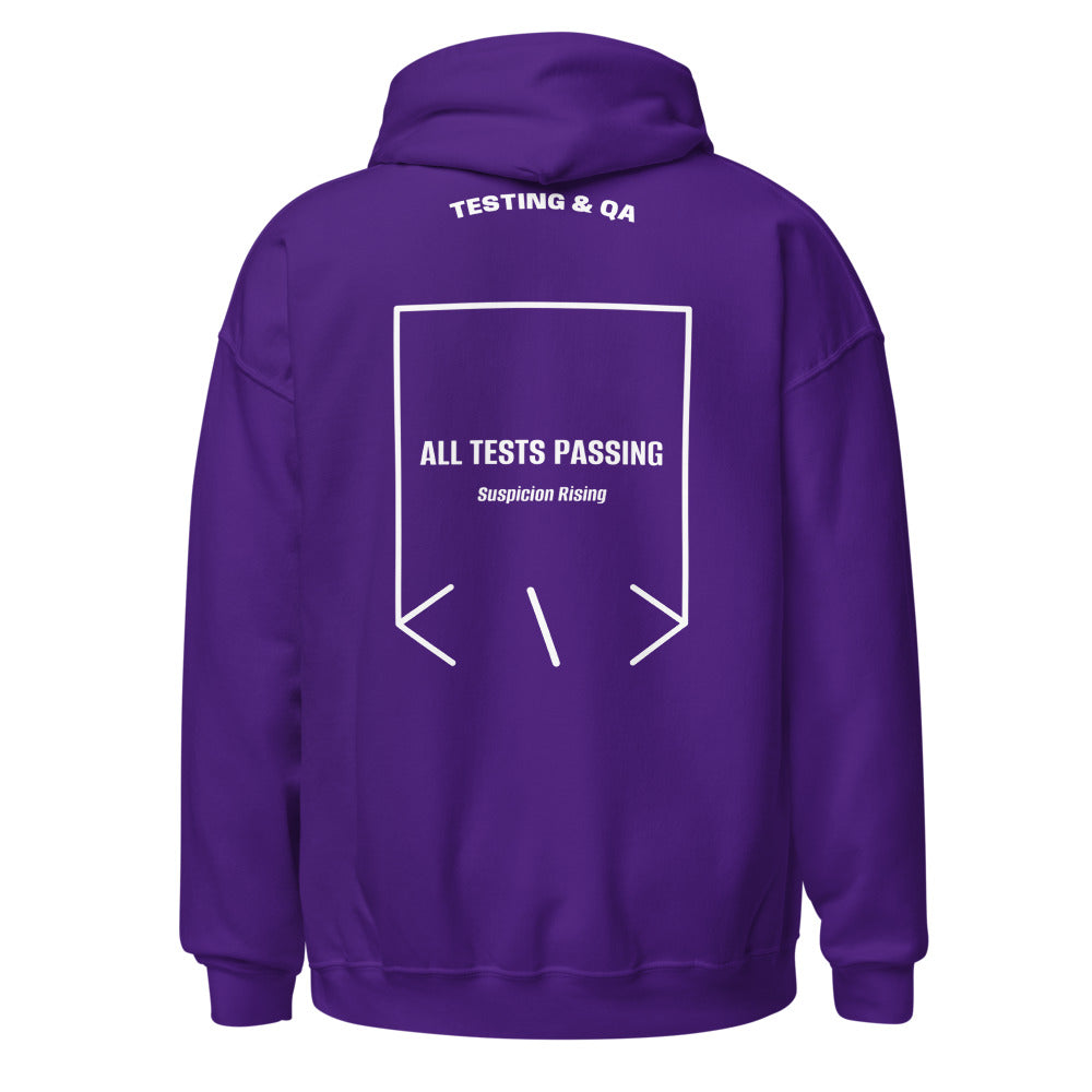 All Tests Passing — Purple White back mockup