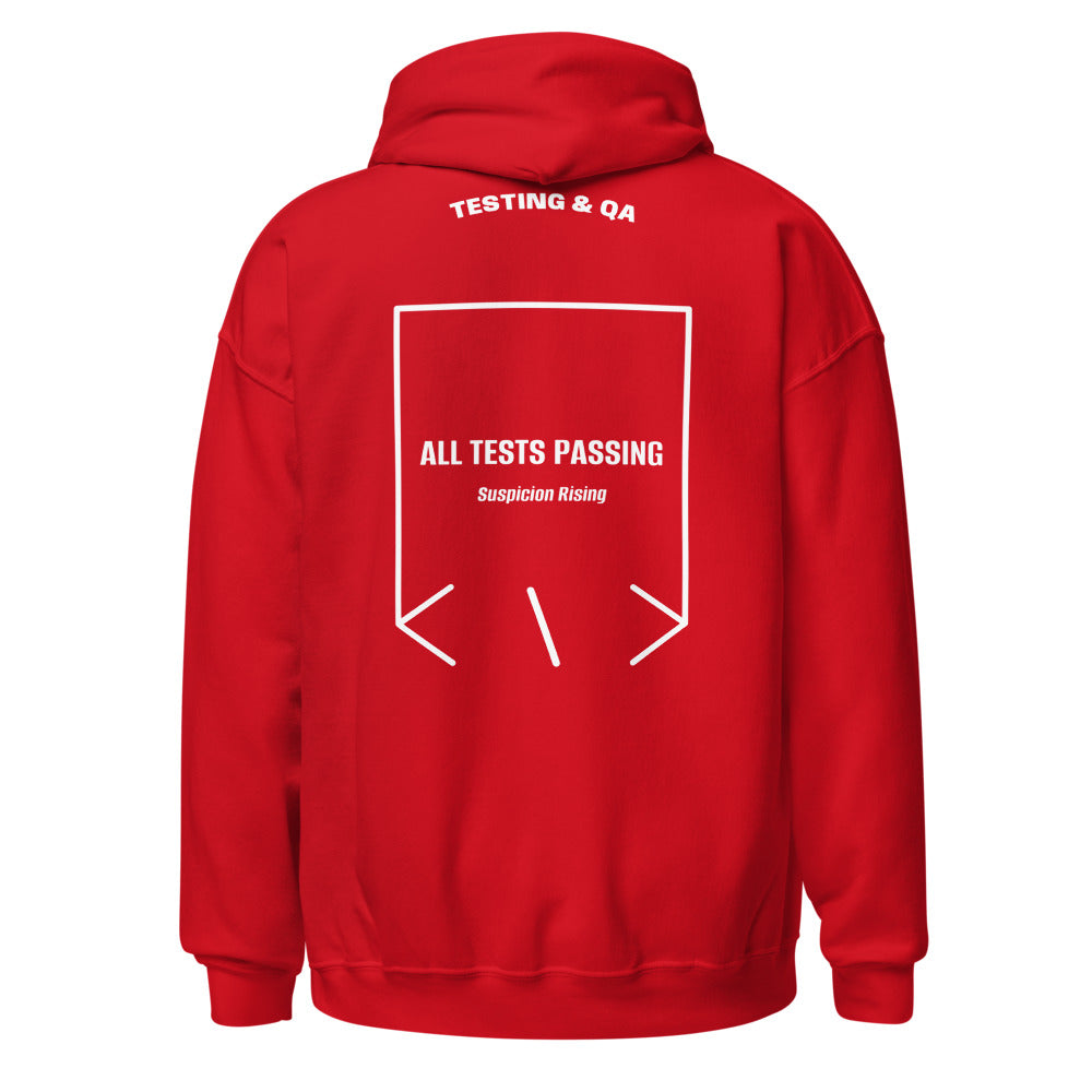 All Tests Passing — Red White back mockup