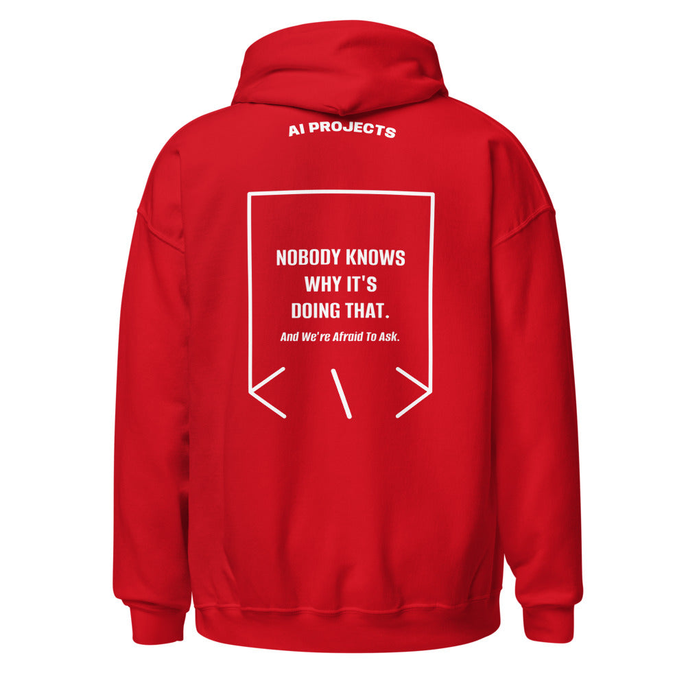 Nobody Knows Why It's Doing That. — Red White back mockup