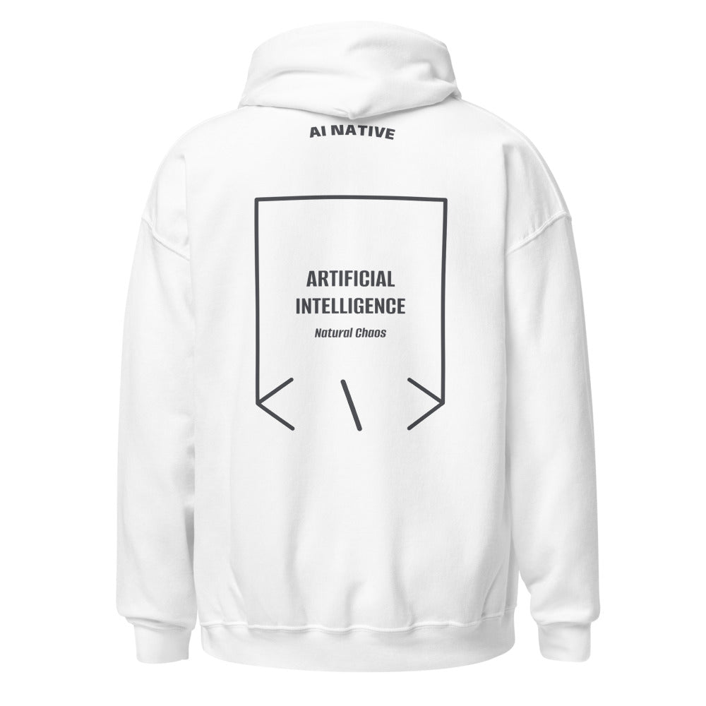 Artificial Intelligence — White Dark Heather back mockup