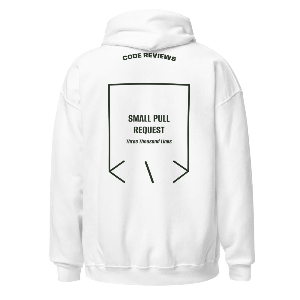 Small Pull Request — White Forest Green back mockup