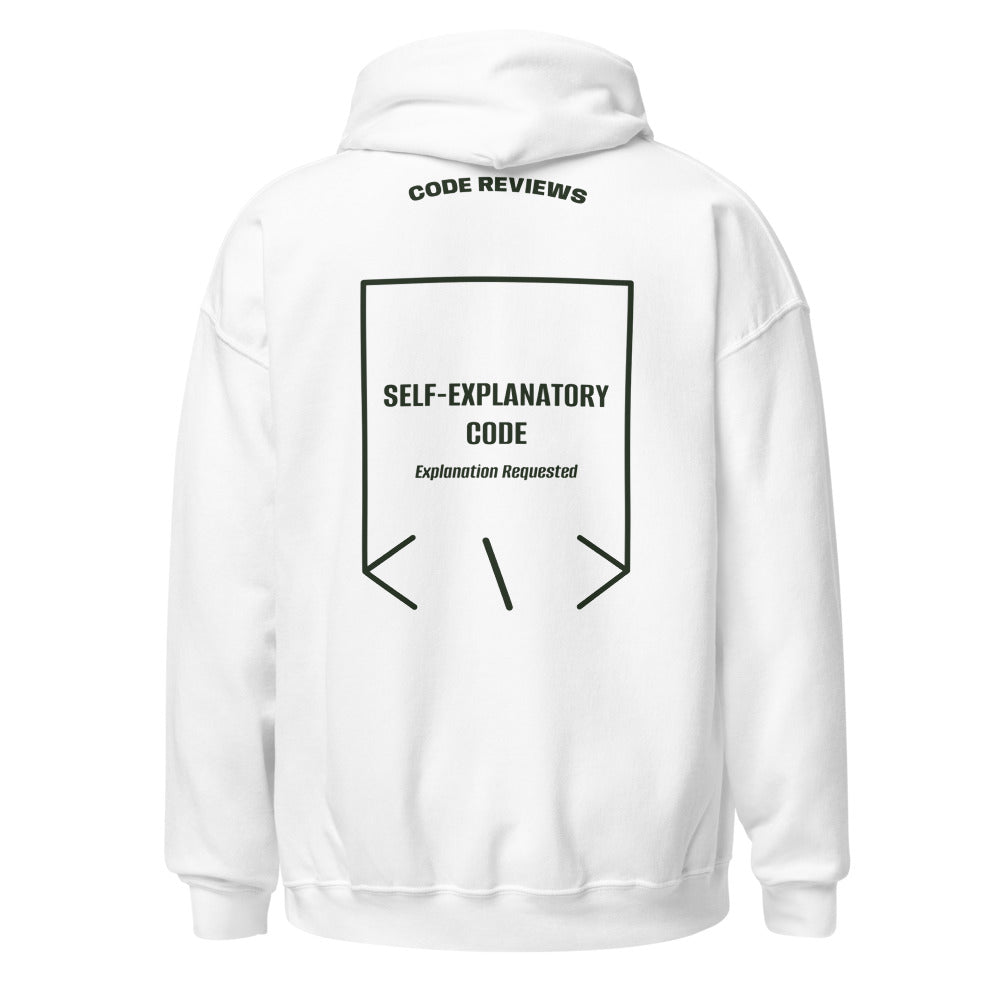 Self-Explanatory Code — secondary back mockup