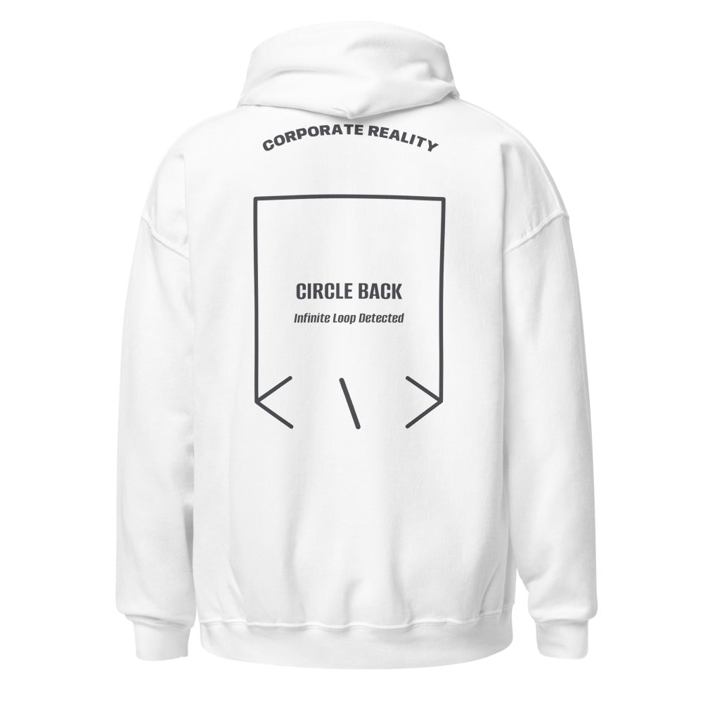 Circle Back — White Dark Heather back mockup