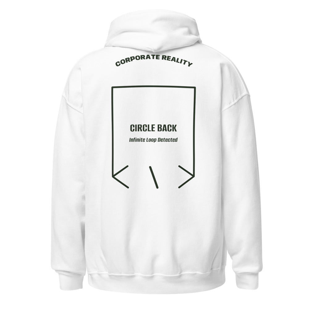 Circle Back — White Forest Green back mockup