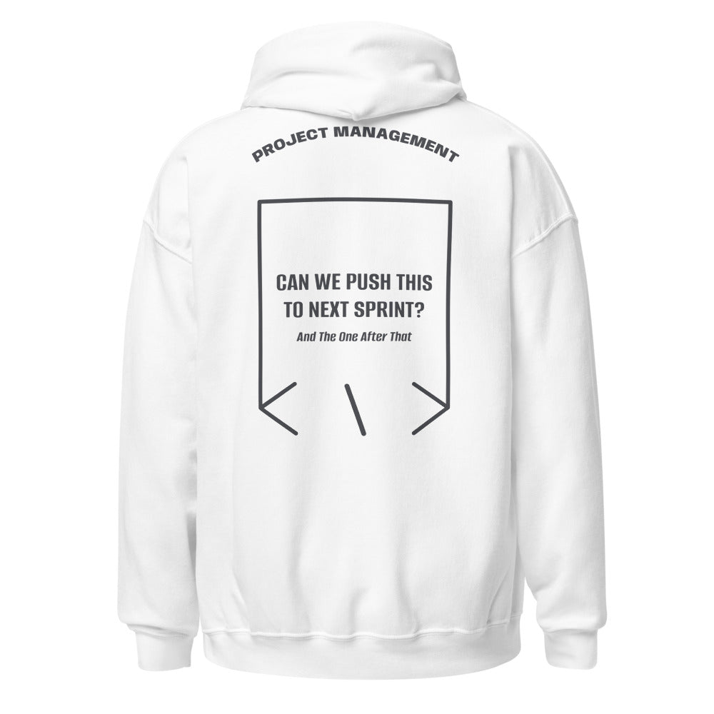 Can We Push This To Next Sprint? — White Dark Heather back mockup