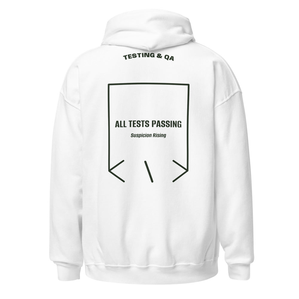 All Tests Passing — White Forest Green back mockup