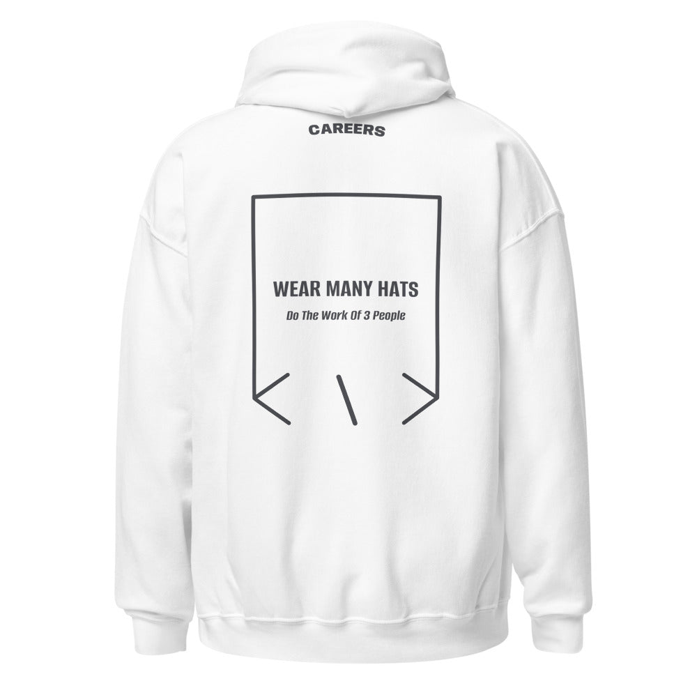 Wear Many Hats — White Dark Heather back mockup