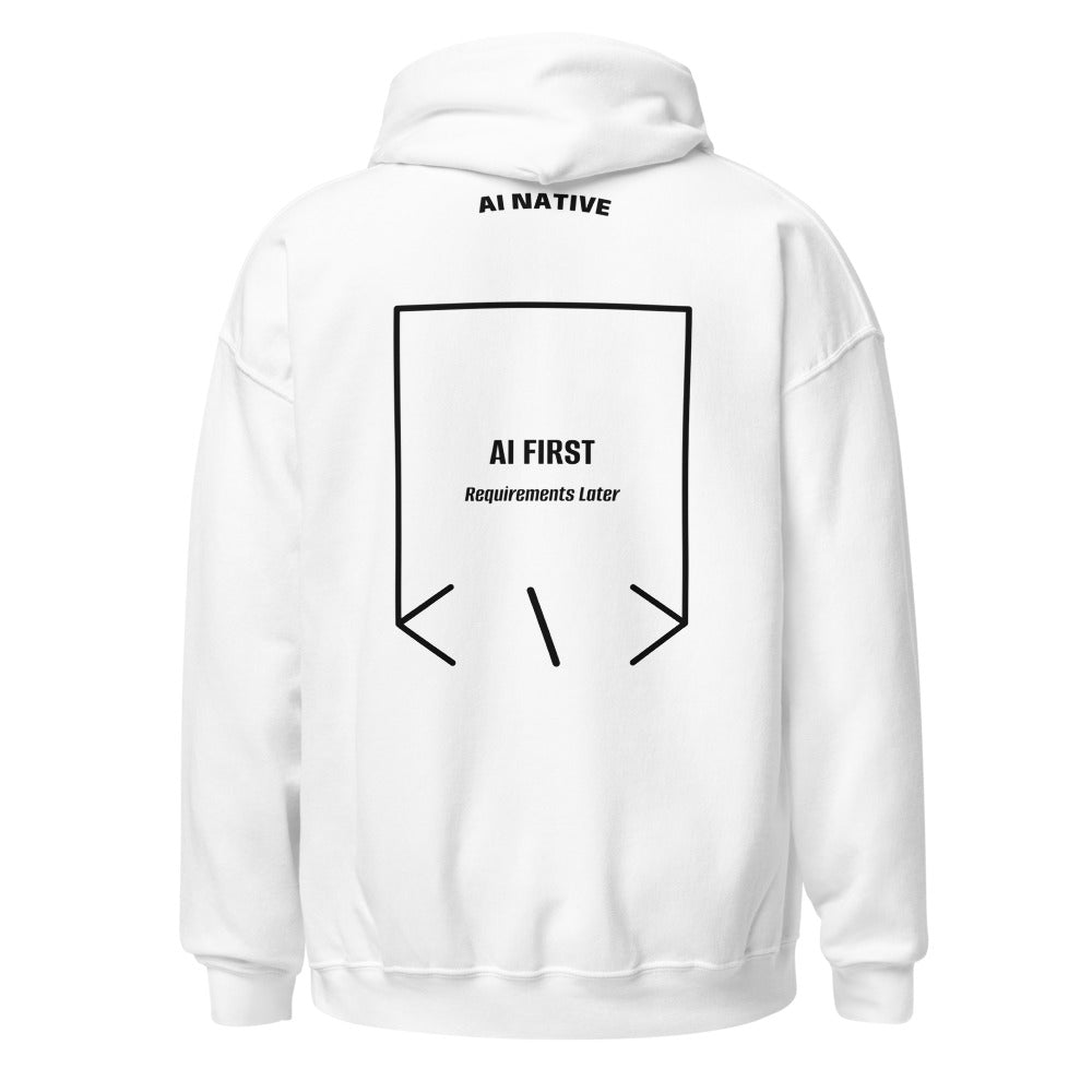 AI First — White Black back mockup
