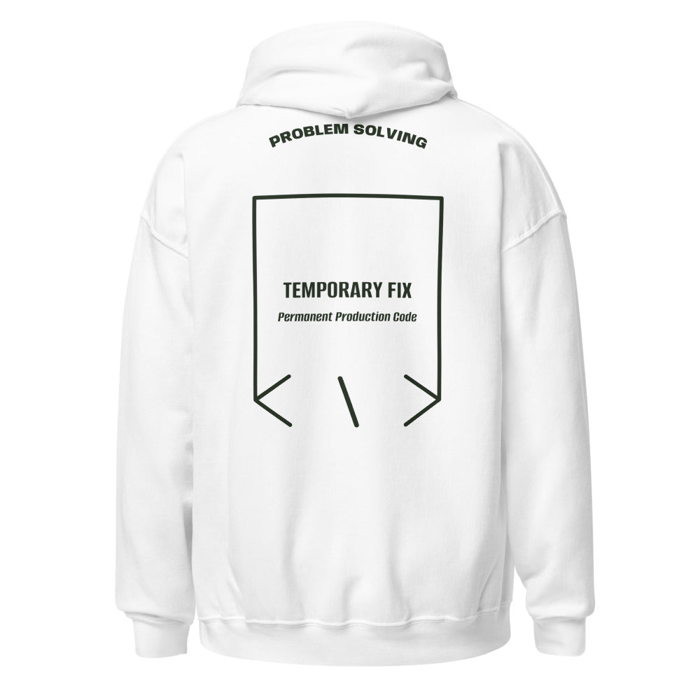 Temporary Fix — White Forest Green back mockup