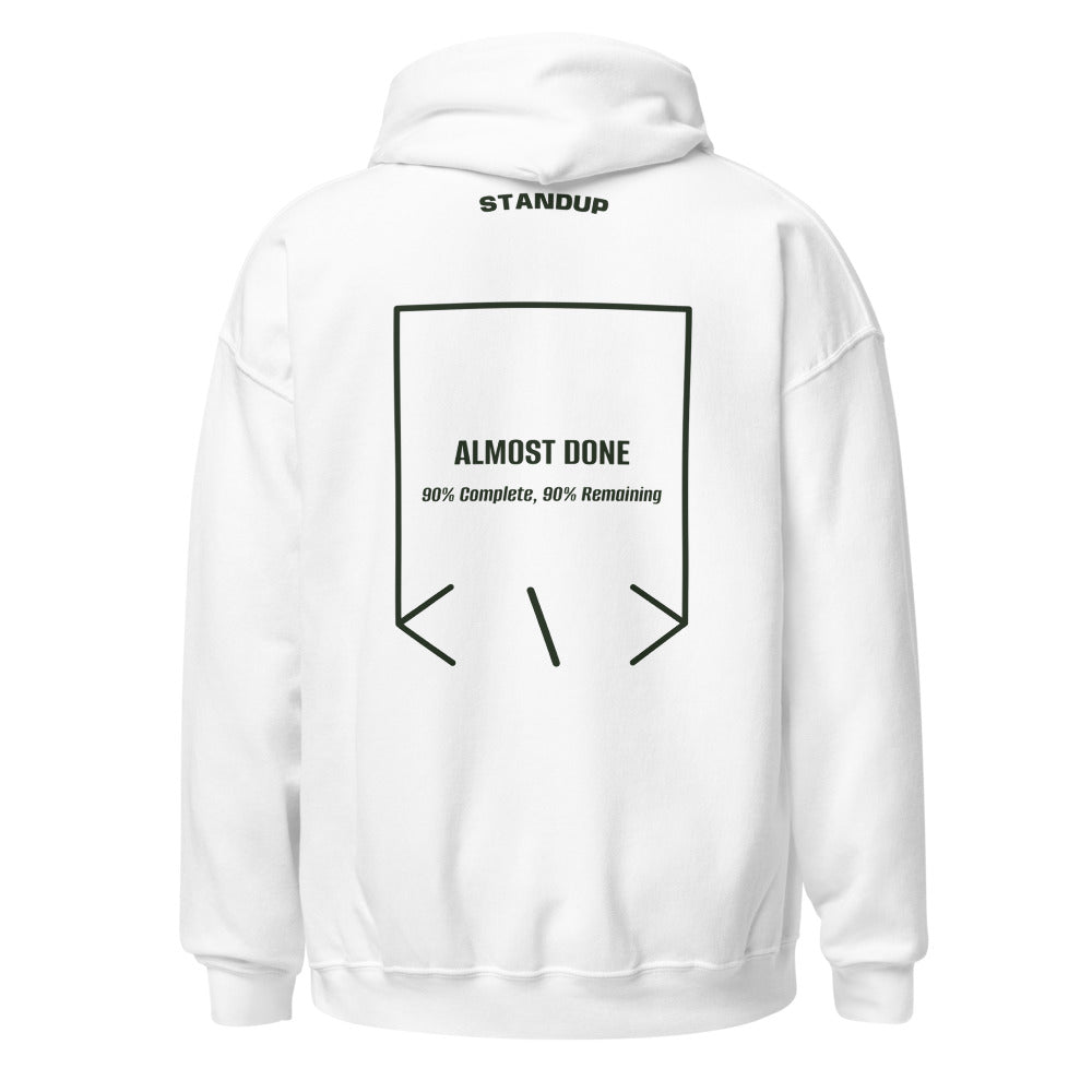 Almost Done — White Forest Green back mockup