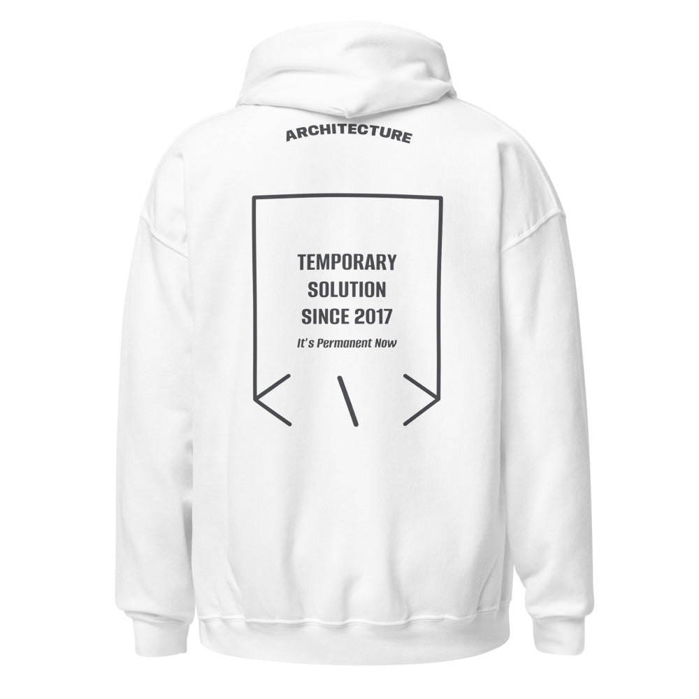 Temporary Solution Since 2017 — White Dark Heather back mockup
