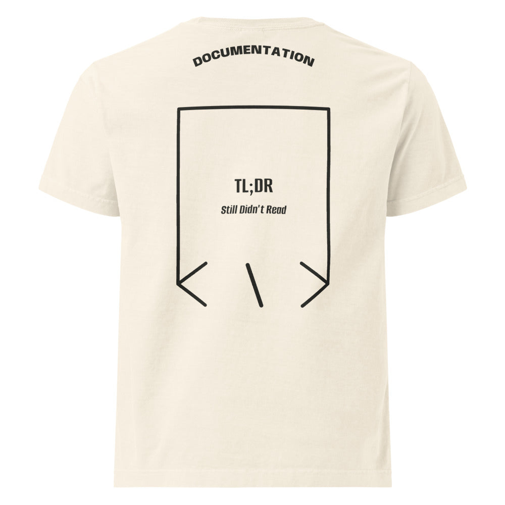 TL;DR — Vintage White Washed Black back mockup