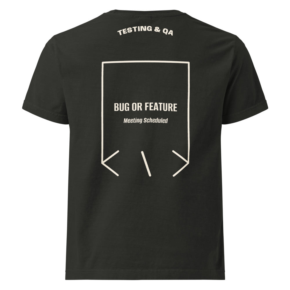 Bug Or Feature — Washed Black Vintage White back mockup