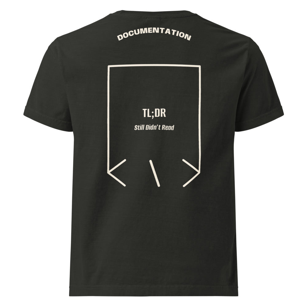 TL;DR — Washed Black Vintage White back mockup
