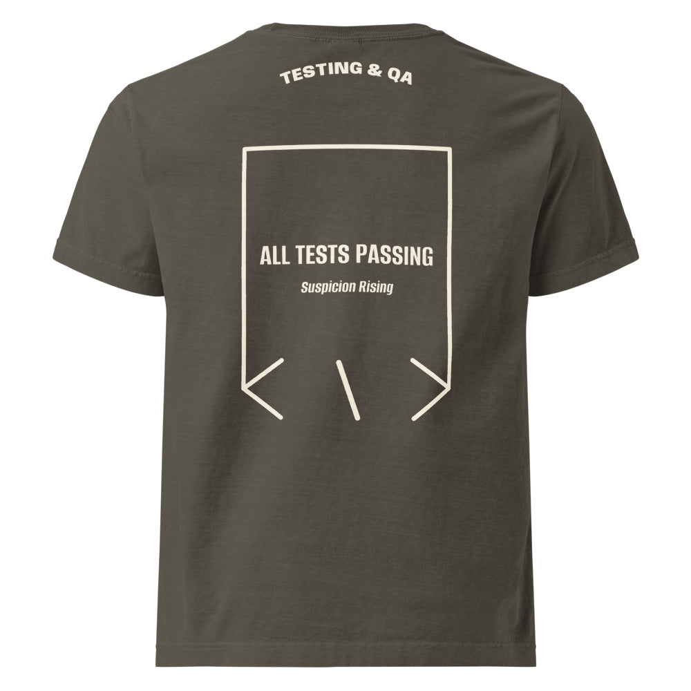 All Tests Passing — Washed Charcoal Vintage White back mockup