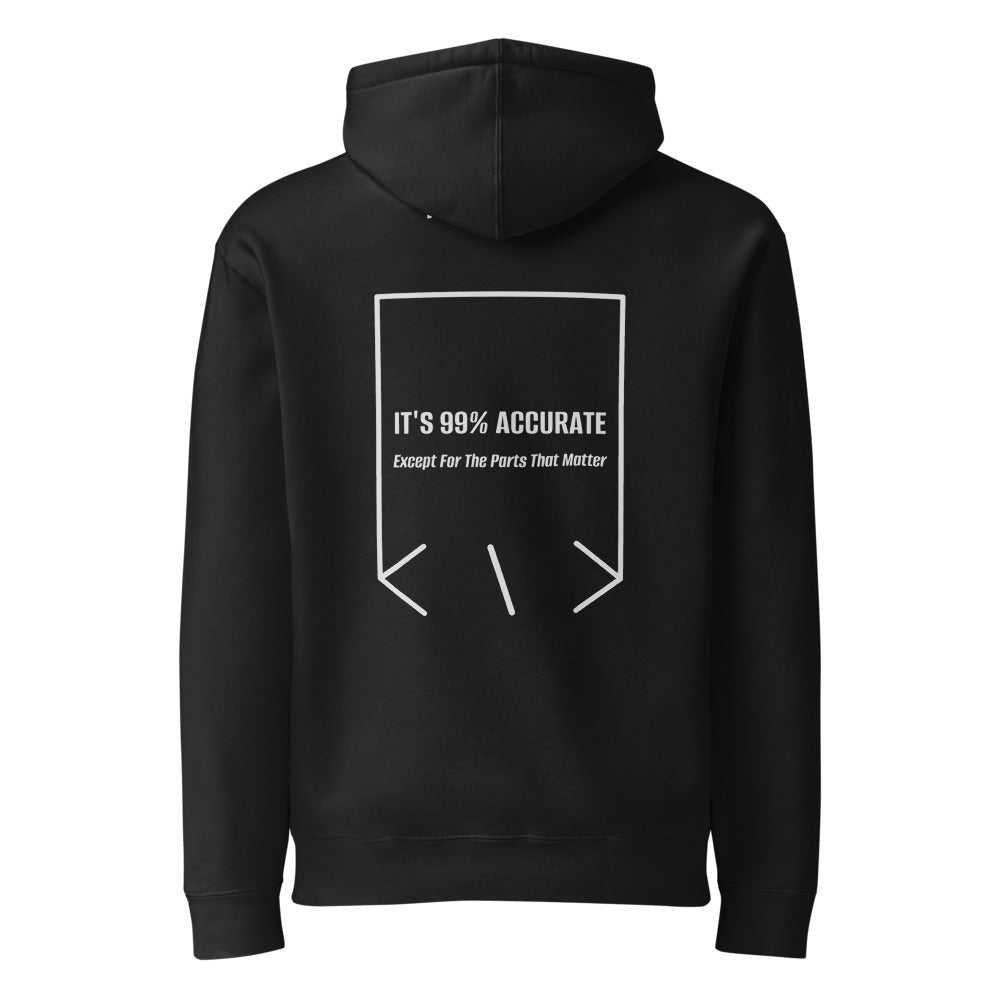 It's 99% Accurate — Black Grey Heather back mockup