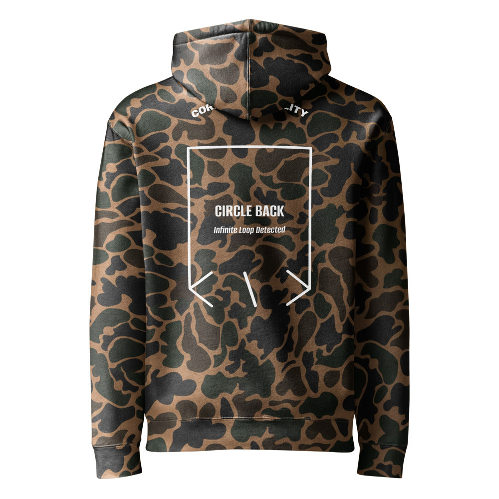 Circle Back — Duck Camo White back mockup