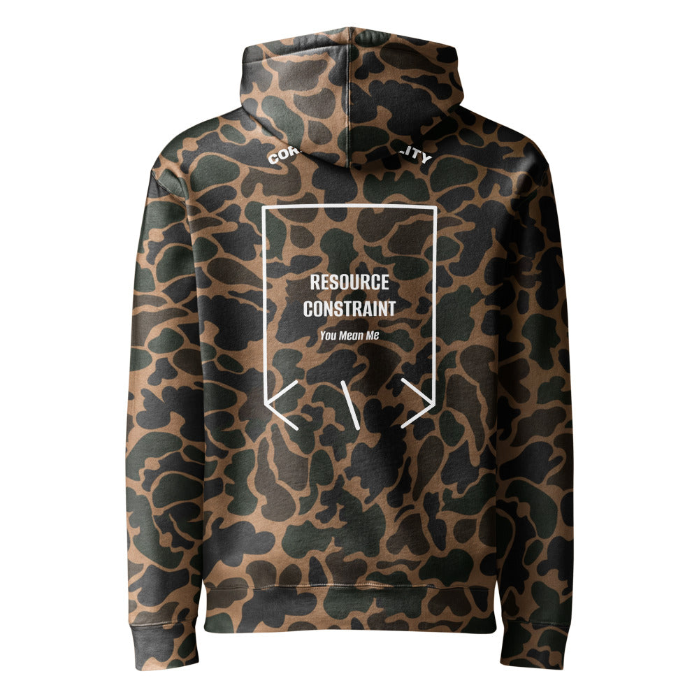 Resource Constraint — Duck Camo White back mockup