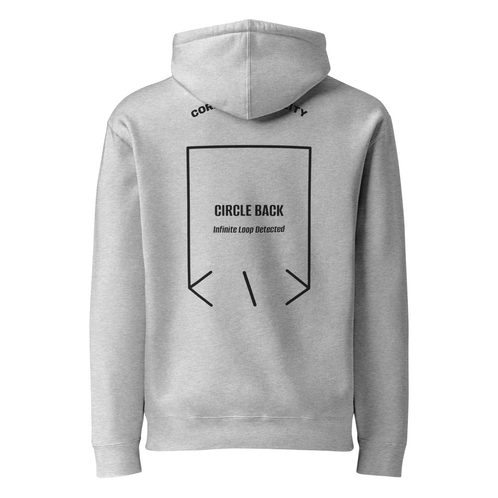Circle Back — Grey Heather Black Camo back mockup
