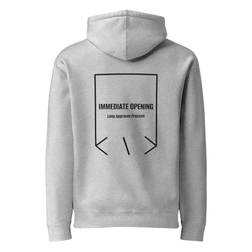 Immediate Opening — Grey Heather Black Camo back mockup
