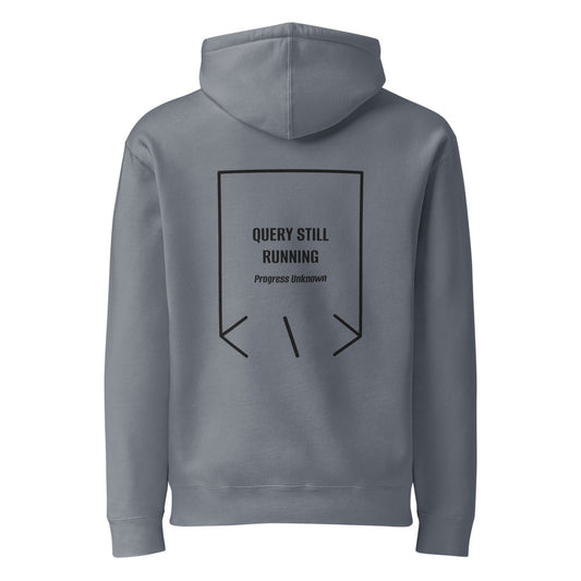 Query Still Running — secondary back mockup