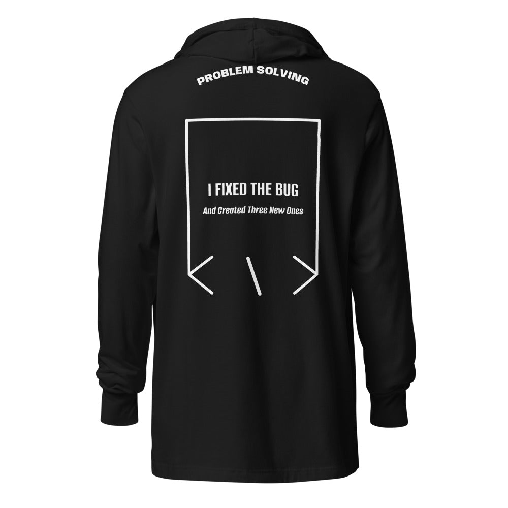 I Fixed The Bug — Black White back mockup