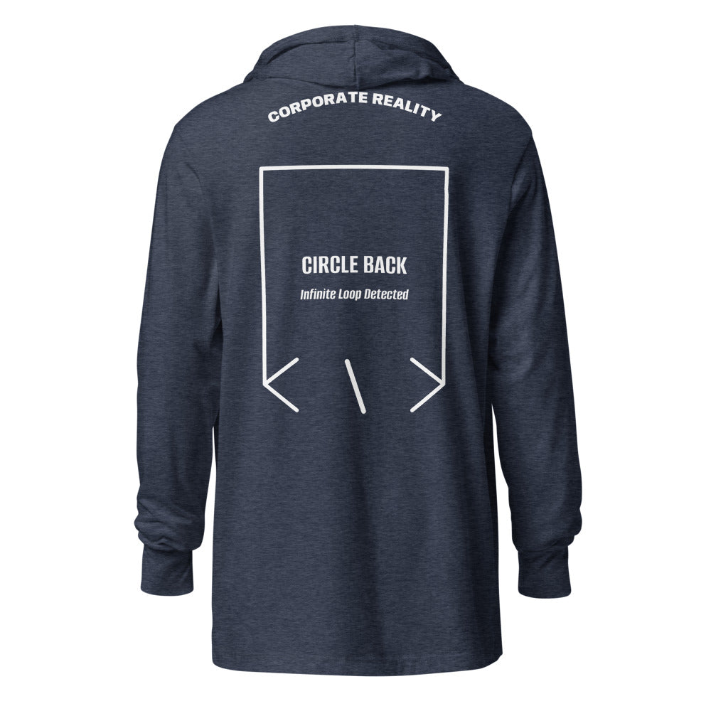 Circle Back — Heather Navy White back mockup