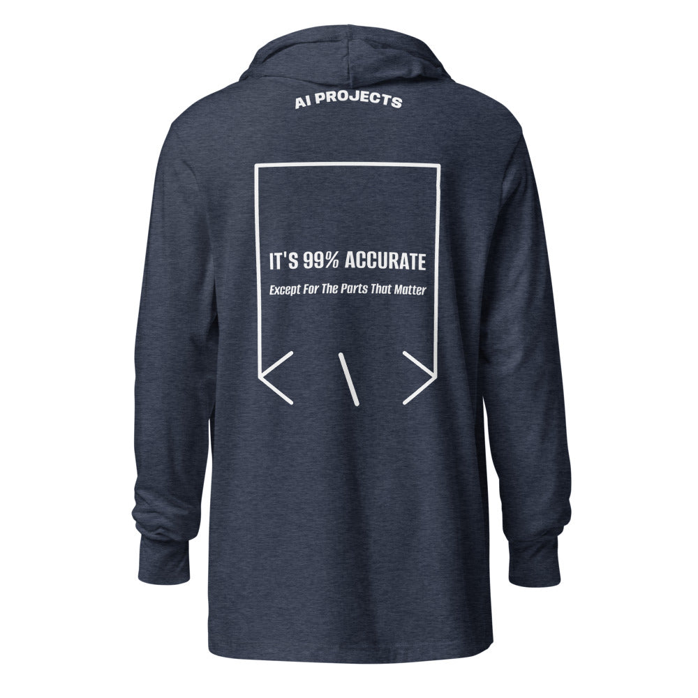 It's 99% Accurate — Heather Navy White back mockup