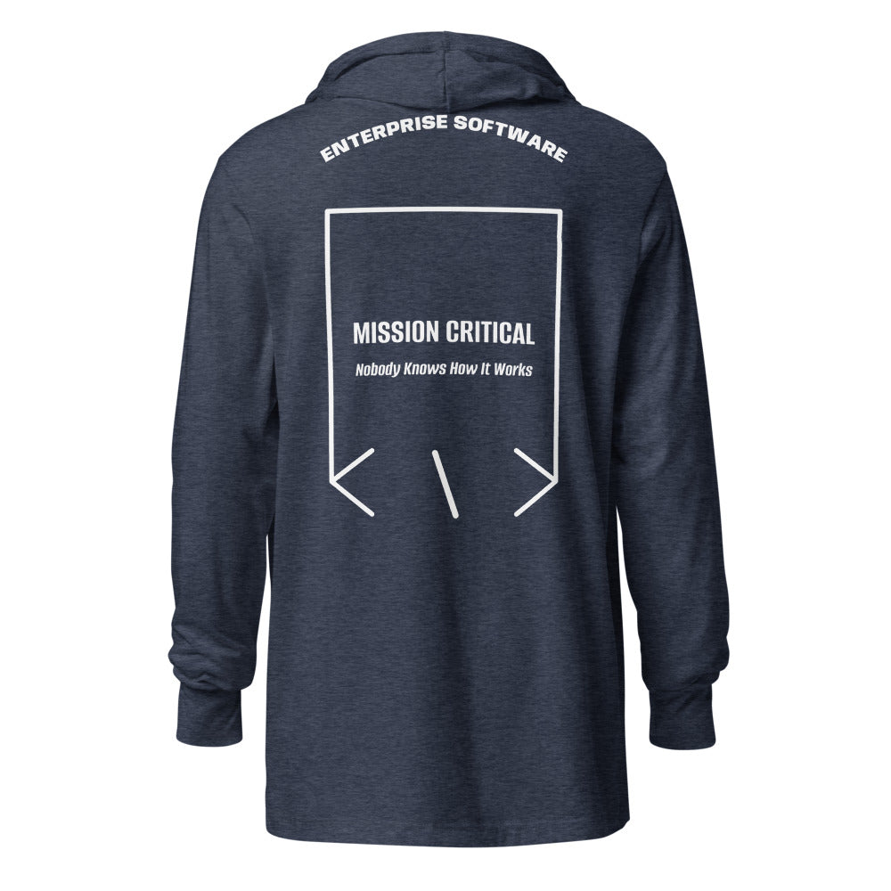 Mission Critical — Heather Navy White back mockup