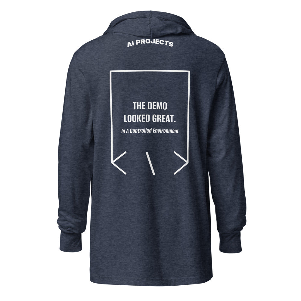 The Demo Looked Great. — Heather Navy White back mockup