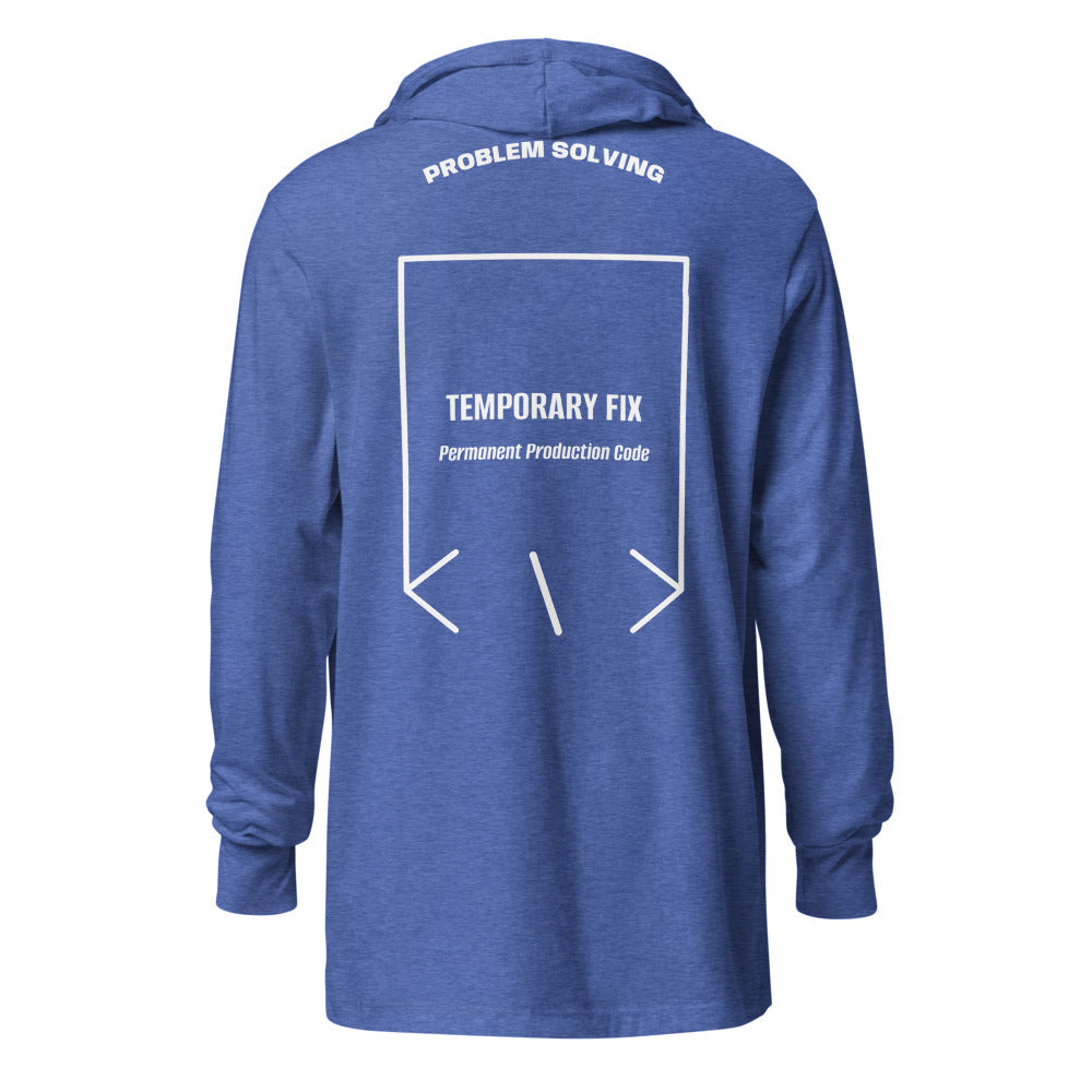 Temporary Fix — Heather True Royal White back mockup