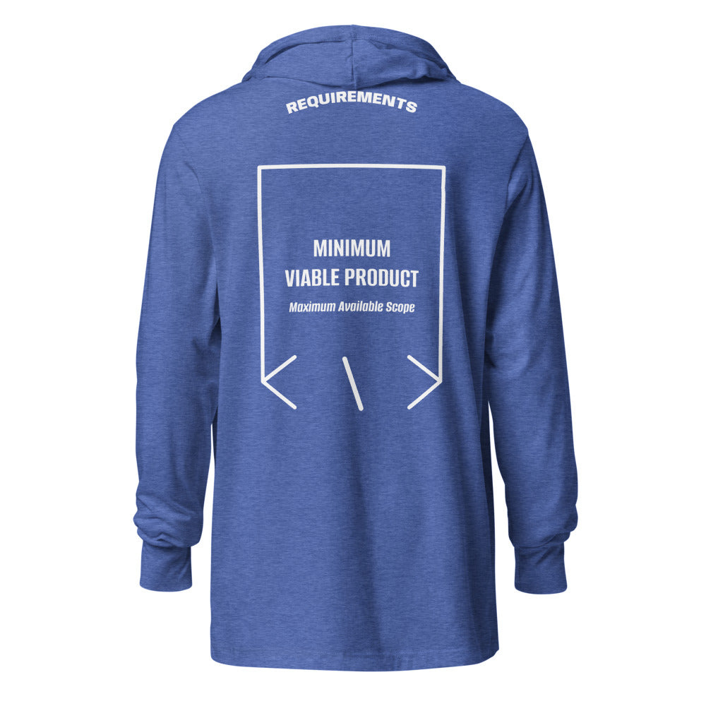 Minimum Viable Product — Heather True Royal White back mockup