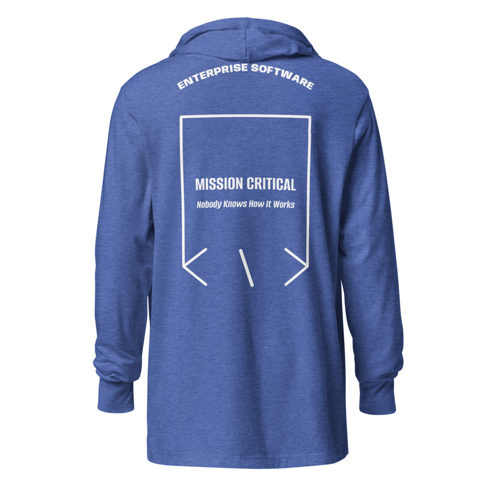 Mission Critical — Heather True Royal White back mockup