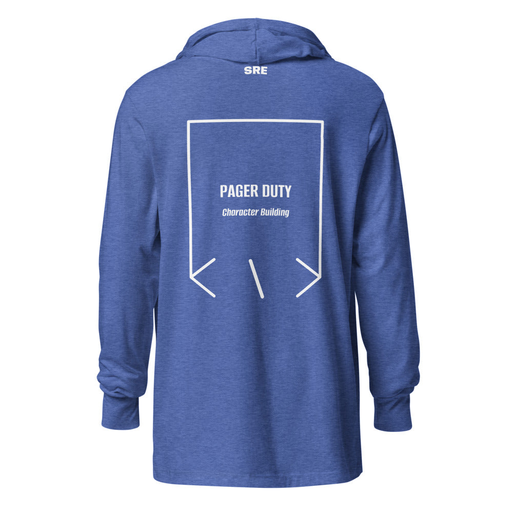 Pager Duty — Heather True Royal White back mockup