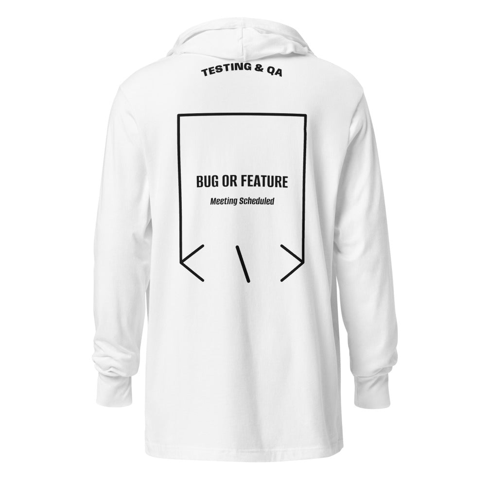 Bug Or Feature — White Charcoal-Black Triblend back mockup