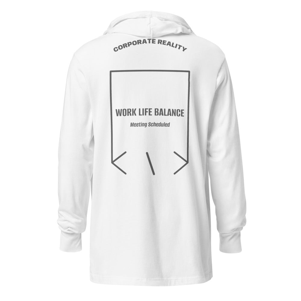 Work Life Balance — White Grey Triblend back mockup