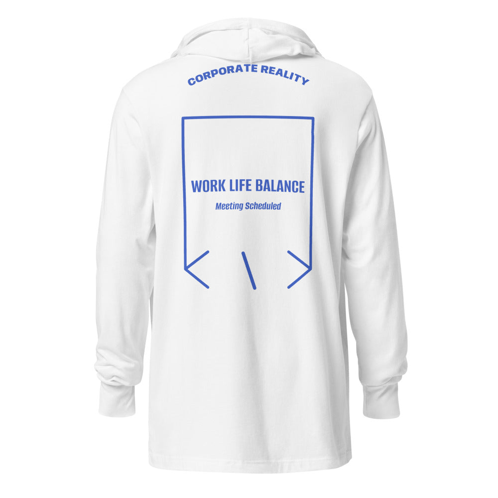 Work Life Balance — White Heather True Royal back mockup