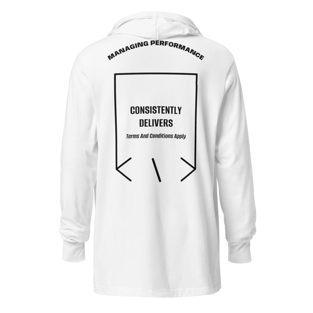 Consistently Delivers — White Charcoal-Black Triblend back mockup