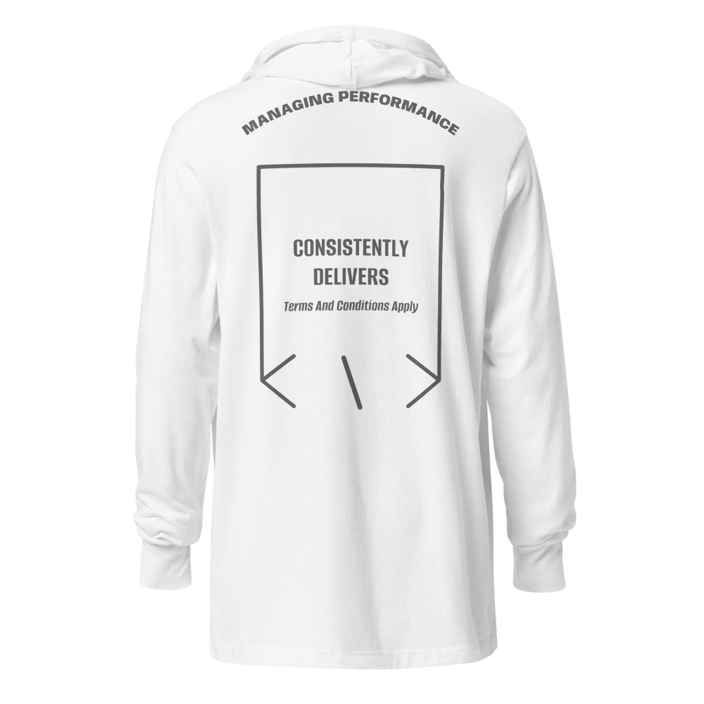Consistently Delivers — White Grey Triblend back mockup