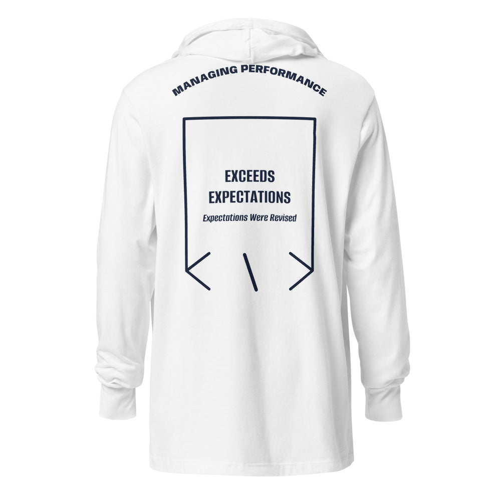 Exceeds Expectations — White Heather Navy back mockup
